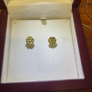 Elegant Gold Stud Earrings